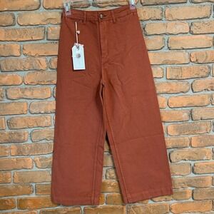 Day To‎ Day Blu Pepper Cropped Wide Leg Pants High Waist Casual Copper Size 26